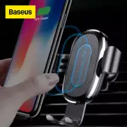 Baseus Fast Wireless Car Charger Air Vent Gravity Phone Holder iPhone Samsung