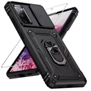 for Samsung Galaxy S20 FE 5G Case with Camera Lens Cover, HD Screen Black