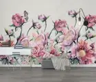 3D Floral Butterfly Wallpaper Wall Mural Removable Self-adhesive 1000