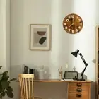 Luminous Wall Clocks Wooden Glow in The Dark Clock 12 inch Silent DX