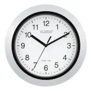 La Crosse Technology 10 Inch Atomic Analog Wall Clock Silver (WT-3102S)