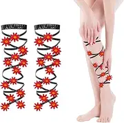 [Generic] Leg Wrap - Women Non-Slip Cross Leg Wrap Flower - Adjustable Exotic Apparel Elastic Thigh Garter Non-Slip Accessories for Halloween Party Travel Wedding Cosplay