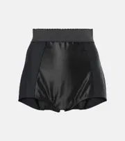 [Dolce & Gabbana] Dolce & Gabbana Paneled high-rise shorts AU 16 black