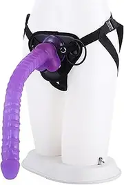 HGDTYRI Strap On Dildo 41cm Extra Long Silicone Strap-On Penis Removable Dildos with Strong Suction Cup 3 O-Rings Anal Dildo Sex Toys for Women Couples(B Purple)