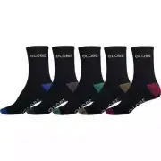 Globe Socks 5 Pack Ingles Crew Black Size 7-11 Skateboard Sox