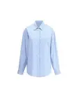 Jacob Cohen Striped Poplin Shirt Women Light Blue