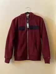 NWT Tommy Hilfiger Men's Hooded Performance Sherpa Lined Fleece Jacket Size M