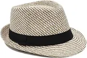 [Zcargel] Men's Straw Fedora Hat 1/2PCS Summer Beach Panama Hats Unisex Summer Short Brim Classic Retro Breathable Sun Hats