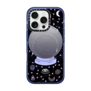 iPhone 16 Pro Impact Case MagSafe Compatible Crystal ball on black background / mystical, magical, dreamy pattern