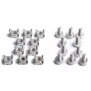 10pcs M5 Mounting Square Hole Cage Nuts & Screws For Server Rack Cabinet