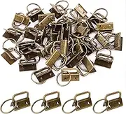 Swpeet 45 Sets 1" 25mm 3 Colors Key Fob Hardware Kit