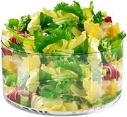 KROSNO Decorative & Salad Glass Bowl | 9.4" | Glamour Collection | Mixing and Serving | Home Restaurants Parties | Fridge Safe | Candle Decoration | Made in Europe