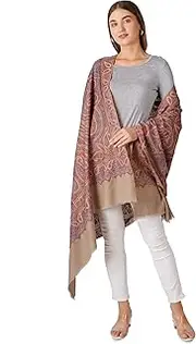 [PASHWRAP] Kashmiri Pashmina Shawl Handmade and Hand Embroidered in Kashmir, Large Cashmere Pashmina Shawls for Women