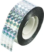Bird Scare Tape Double Sided Reflective Flashing Tape Ribbon Woodpecker Deterrent for House Deterrent Birds Pigeon Herons Away from Garden Farm Trees Orchard Crops