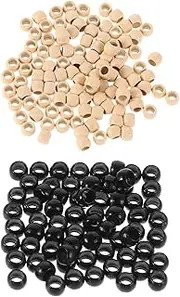 BESPORTBLE Silicone Lined Nano Rings Beads for Hair Extensions Micro Links for Easy DIY Salon Use Lightweight Black Beige and Versatile Styling