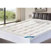 1200GSM Sherpa Winter Mattress Topper Deluxe Super Warm Fleece Topper Description King Single