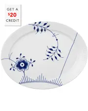 Royal Copenhagen Blue Fluted Mega Oval Platter with $20 Credit