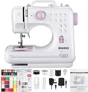 Sewing Machine with 2-Way Double Thread/Also Suitable for Beginners and Children/Sewing with 12 Built-in Stitches/with 5 Languages Manual