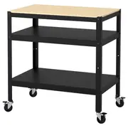 BROR Trolley, black, pine plywood