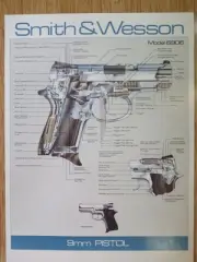 SMITH & WESSON MODEL 6906 9MM PISTOL POSTER. NEW!!! GREAT FOR BAR / MANCAVE.