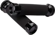 Khrome Werks TBW Black Custom Contour Klassic Hand Grips for 2008-2024 Harley