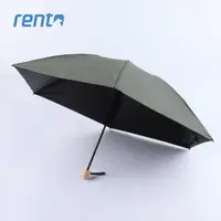 在飛比找momo購物網優惠-【rento】日式超輕黑膠蝴蝶晴雨傘_松葉綠(日系傘 黑膠 