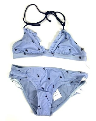 Splendid, Girl’s Triangle Top Blue Bikini Set, Size 14
