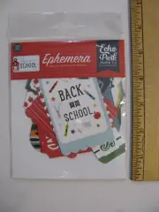 Echo Park Ephemera FIRST DAY OF SCHOOL Die Cut Cardstock 33 Pieces NIP
