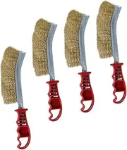 Toddmomy 4Pcs Outdoor Barbecue Grill Brush Wear Resistant for Camping Grill Scrubbing Durable Wire Cleaner