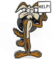 Classic WB Cartoon characters enamel pin - Wile E. Coyote #3 - Free AU Post