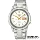 SEIKO精工 經典5號自動上鍊機械腕錶-白面+金(SNKK07J1)