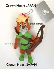 Disney Store Japan Robin Hood Plush Badge Keychain - The Fox and the Hound 40th