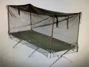 NEW USGI MILITARY CAMPING COT SLEEPING BED OD W/Mosquito net &Poles.