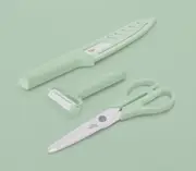 Neoflam Bebe 3pcs kitchen tools set Ceramic knife, Peeler, Scissors Mint