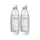 SodaStream Fuse Twin Pack Dishwasher Safe Carbonating Bottles White 1L