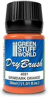 Green staff world GSWD-4091 Dry Brush Paint, Grim Dark Orange, 1.1 fl oz (30 ml), Model Paint