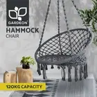 Gardeon Hammock Chair Outdoor Hanging Bed Cotton Portable Indoor 124CM Grey