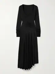 [Acne Studios] Acne Studios - Ruched Stretch-jersey Maxi Dress - Black - small small Black