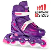 Crazy Skates 148 PURPLE Size Adjustable Inline Blades for Boys Kids Girls Roller