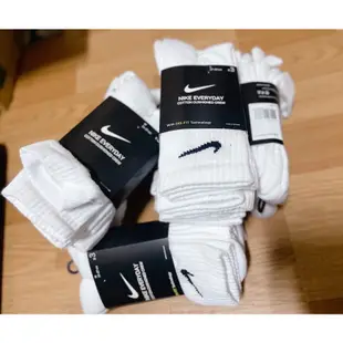 [台灣正品現貨]NIKE 襪子 高筒休閒襪 3雙一組 白SX7664100