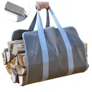 Wood Carrier for Firewood with Handles, Foldable 16oz Canvas Firewood Sling
