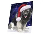 Let it Snow Christmas Caucasian Ovcharka Dog Woven Throw Sherpa Blanket T69