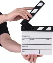 Action Cut Board, Andoer Acrylic Film Clapboard Dry Erase Compact Size Black