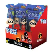 PEZ Disney Incredibles 2 Candy Dispensers Counter Display Asst. Dash Violet Jack