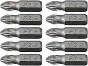 10pcs 25mm Magnetic Screwdriver Bits, Enhance Grip and Slipping, Reliable and Long Lasting (PZ2)