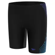 Speedo Boys Tech Panel Jammer - Black/Cobalt- 15-16
