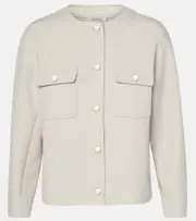 ['S Max Mara] 'S Max Mara Gradara cotton-blend jacket UK 14 white