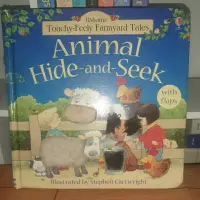 在飛比找蝦皮購物優惠-Usborne Animal 捉迷藏農場上的兒童書板書觸摸感