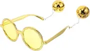 [HONMEET] Party Glasses Vintage Glasses Funny Glasses for Adults Funny Sunglasses for Adults Fun Sunglasses Disco Party Funny Sunglasses for Women Mens Glasses Disco Ball Plastic Violet