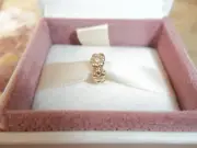 Genuine Authentic Pandora 14ct Gold & Diamond Flower Spacer Charm 750436D - RARE